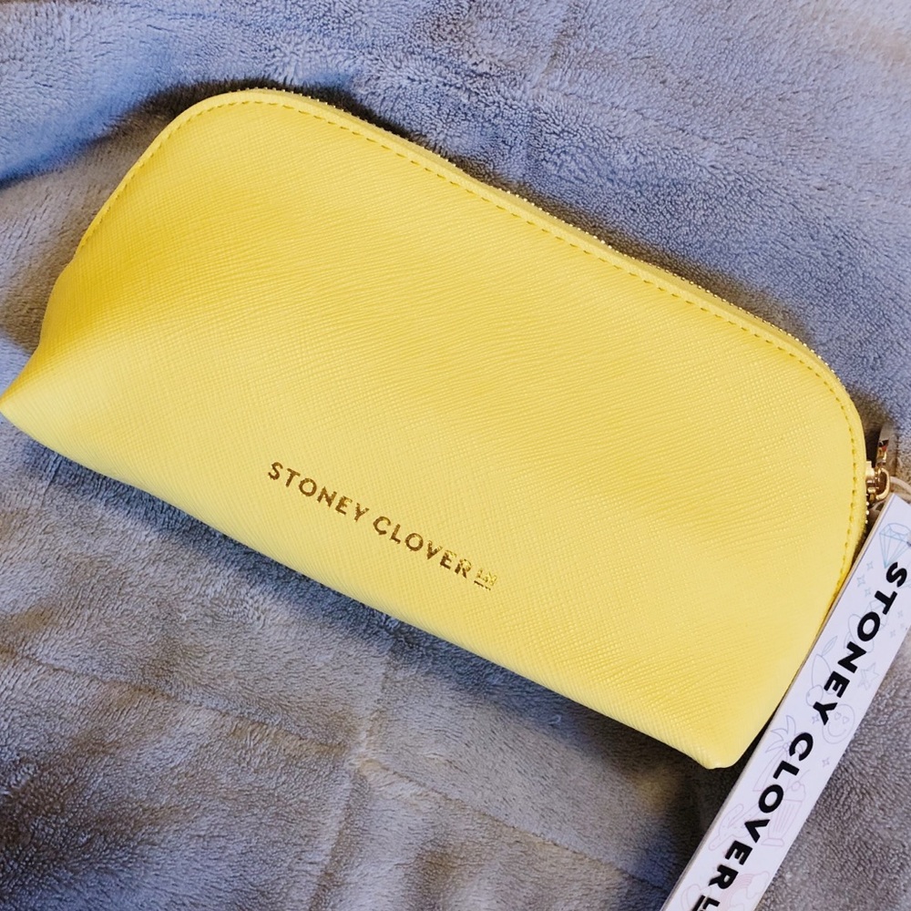 STONEY CLOVER LANE Yellow Zip Clutch